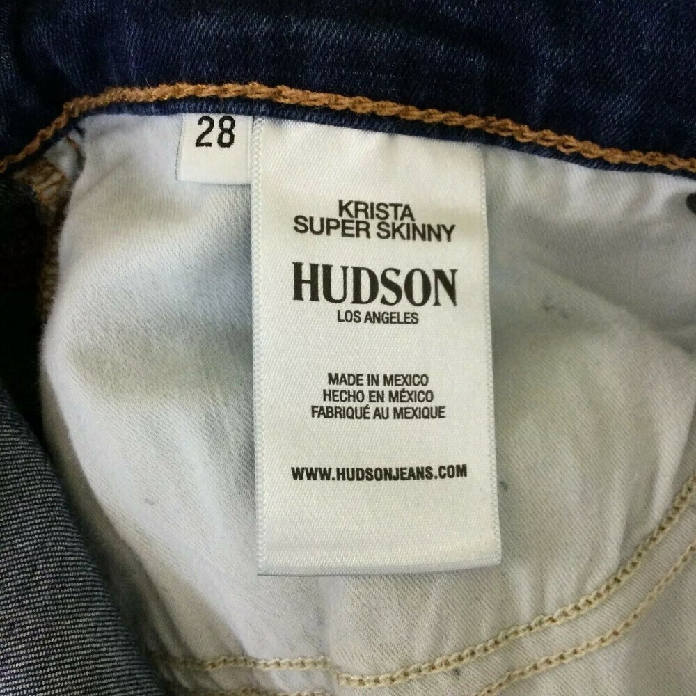 Hudson Ankle Krista Super Skinny Blue Denim Jeans Womens Stretch Comfort Size 28 - Picture 5 of 8
